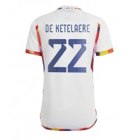 Muški Nogometni Dres Belgija Charles De Ketelaere #22 Gostujuci SP 2022 Kratak Rukav